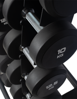 Urethane Round Dumbbell Set With Vertical Storage Rack (2.5KG - 20KG)
