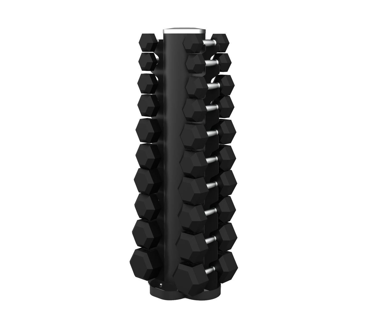Hex Hack Rack Rival Double-Sided 10 pair Vertical Hex Dumbbell Storage Rack Only (Su ...