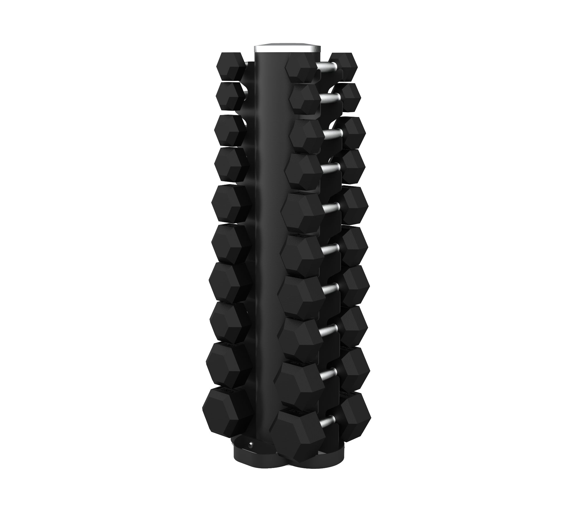 Rival Double-Sided 10 pair Vertical Hex Dumbbell Storage Rack Only (Suitable for 1-10KG Hex Dumbbells Only)