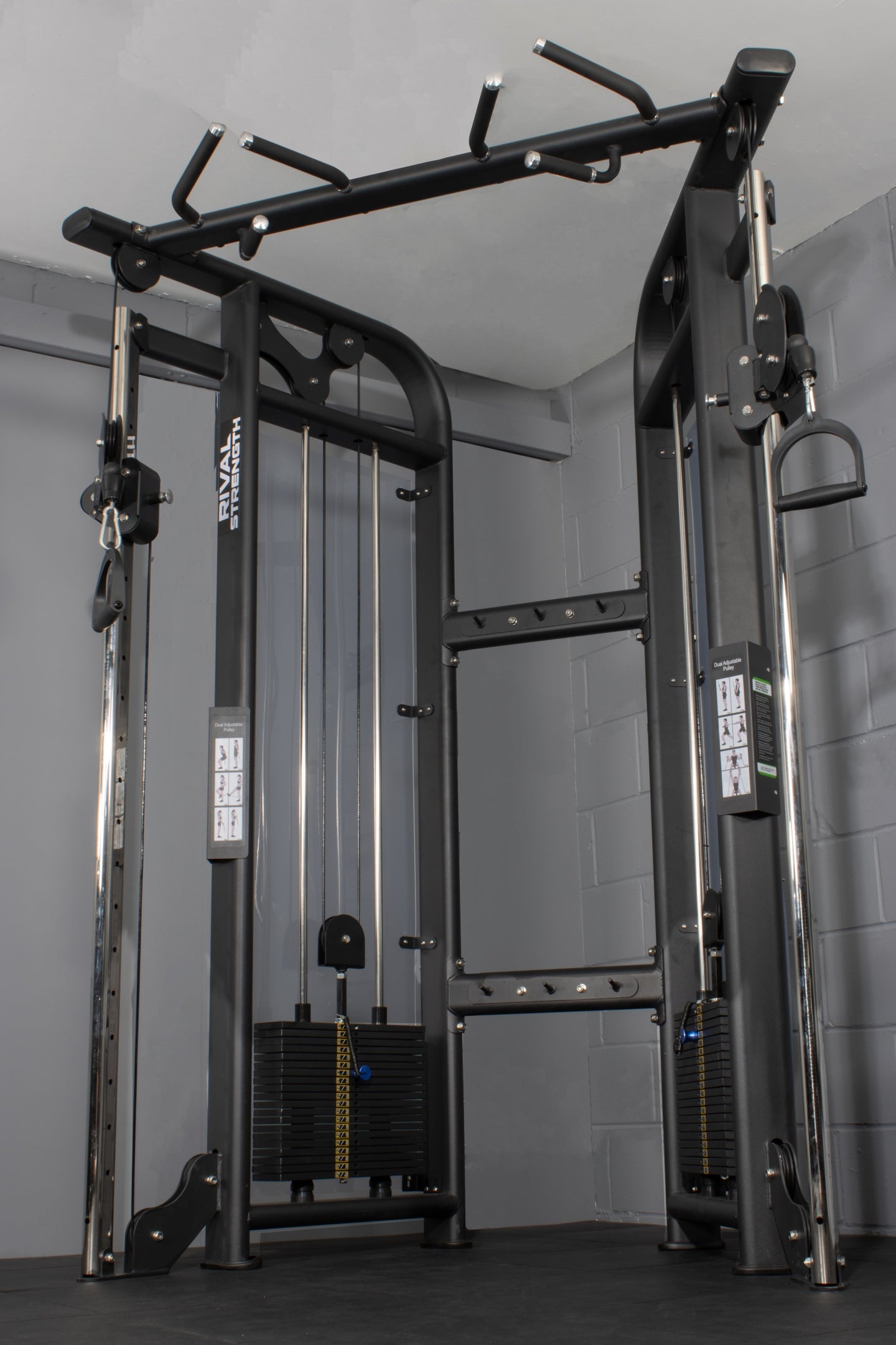 Rival Strength Dual Adjustable Pulley Cable System - 2 x 100KG Weight Stacks