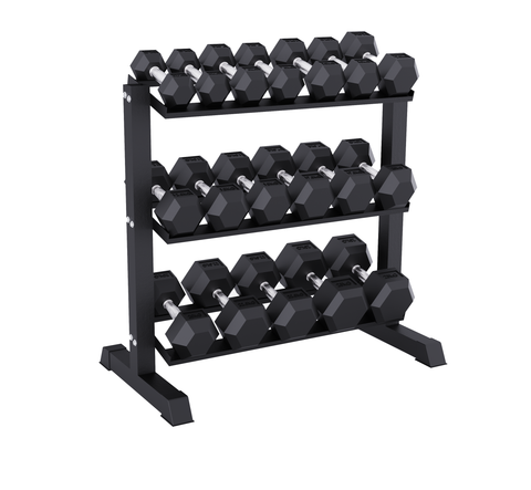 Rival Hex Dumbbell Sets With Optional Storage Rack