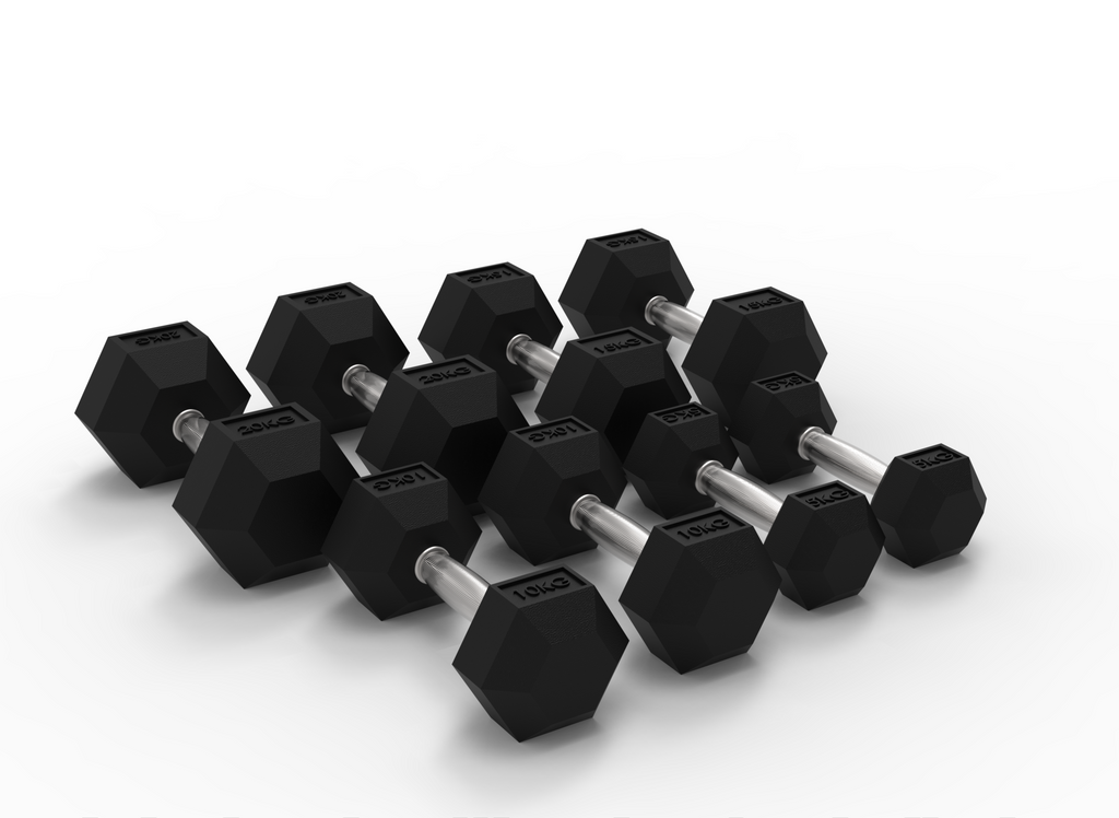 Rival Hex Dumbbell Sets With Optional Storage Rack