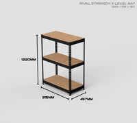 3 Level Rival Strength Shelving - 1220mm High