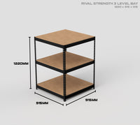 3 Level Rival Strength Shelving - 1220mm High