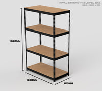 4 Level Rival Strength Shelving - 1980mm High