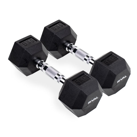 Rival Hex Dumbbell Sets With Optional Storage Rack