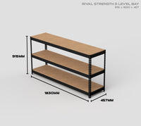 3 Level Rival Strength Shelving - 915mm High