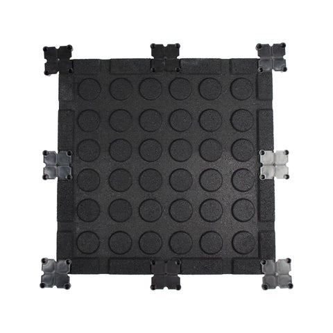 Rival Blue Fleck Premium Interlocking Rubber Gym Floor Tiles with Connectors (500mm x 500mm) (20mm)