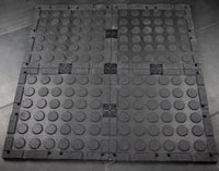 Rival Blue Fleck Premium Interlocking Rubber Gym Floor Tiles with Connectors (500mm x 500mm) (20mm)